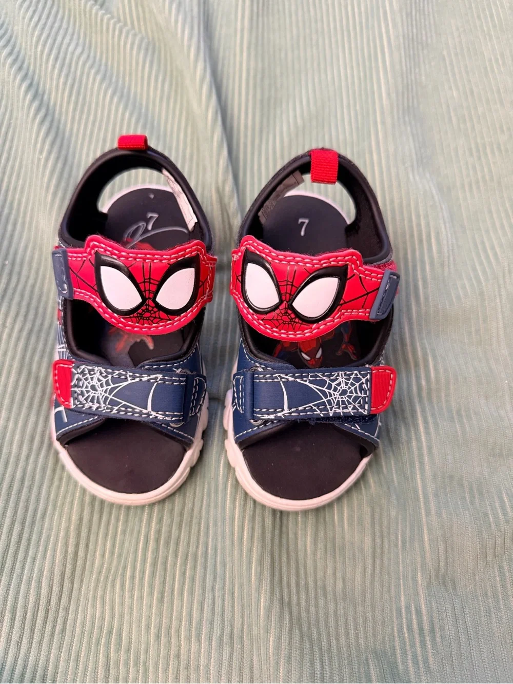 Marvel Kids Spider-Man Red and Navy Open-Toe Sandals